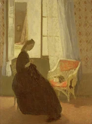 Woman Sewing at a Window